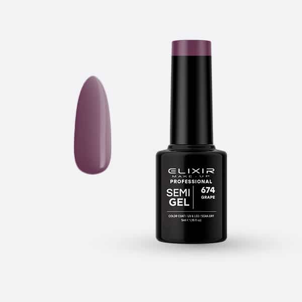 Élixir Semi Gel 674 vernis semi-permanent Grape 5 ml longue tenue