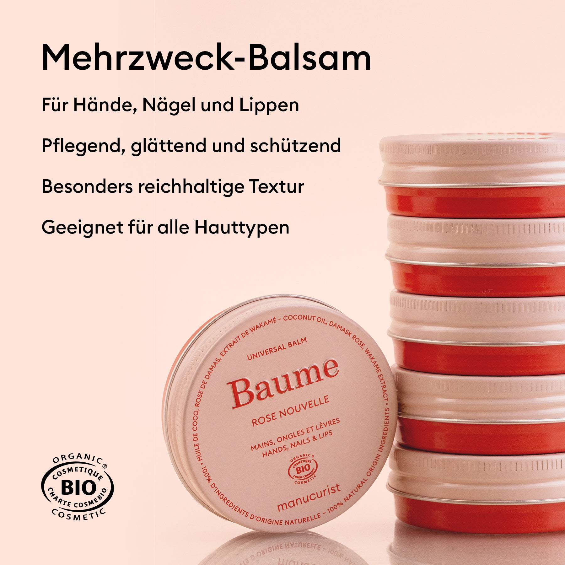 Manucurist Baume Rose baume lèvres ongles naturel
