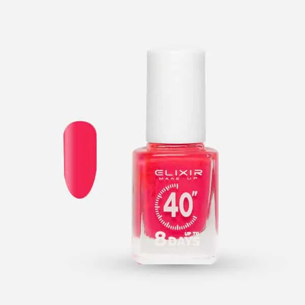 Élixir 40" #031 vernis séchage rapide rose hot pink 8 jours