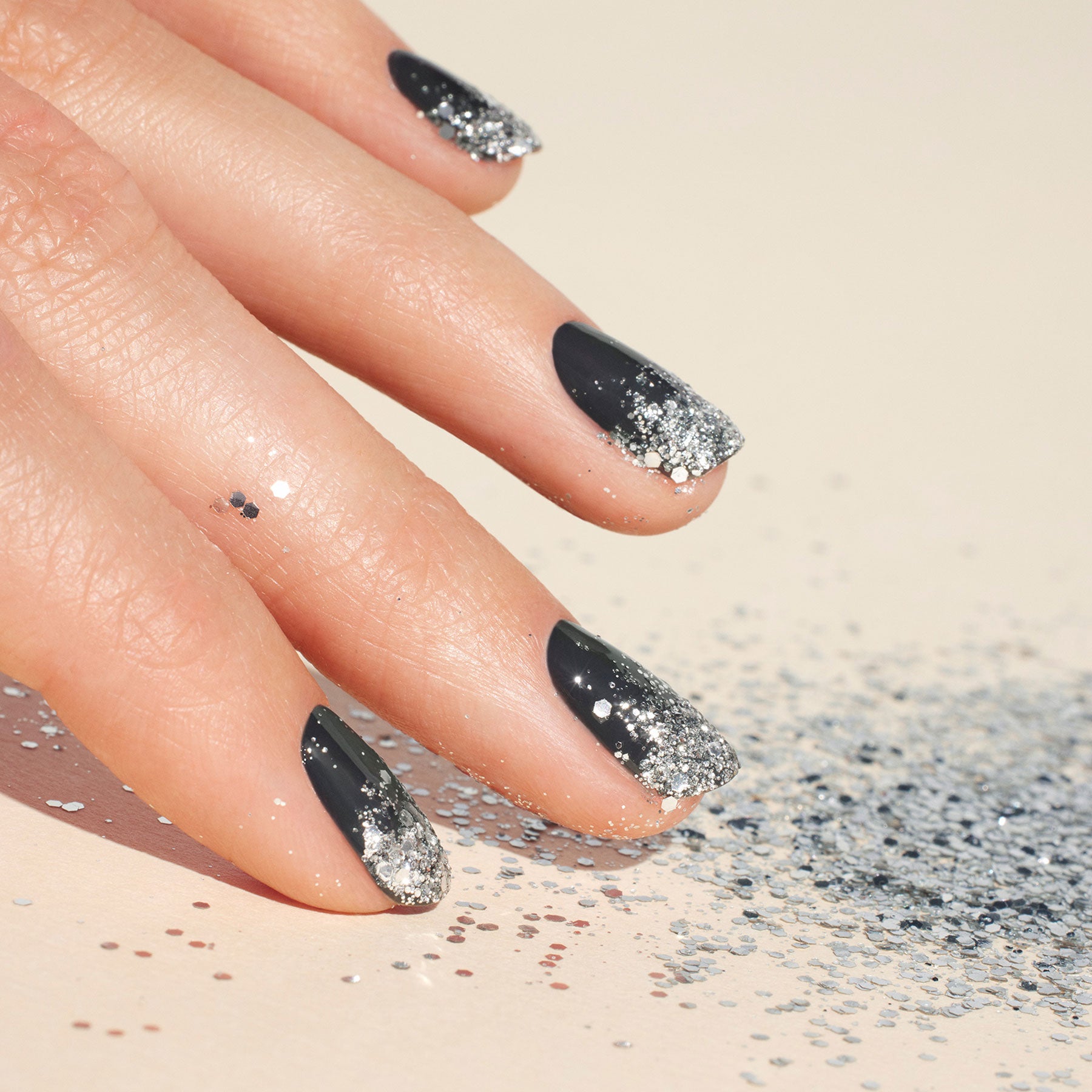 Manucurist Silver paillettes ongles biodégradables argentées