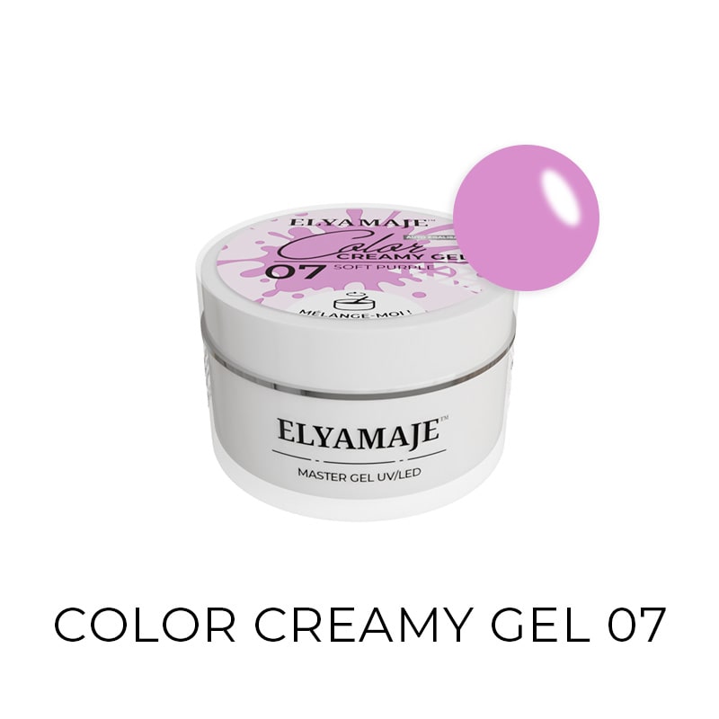 Elyamaje Color Creamy Gel N°07 Soft Purple gel UV gainage