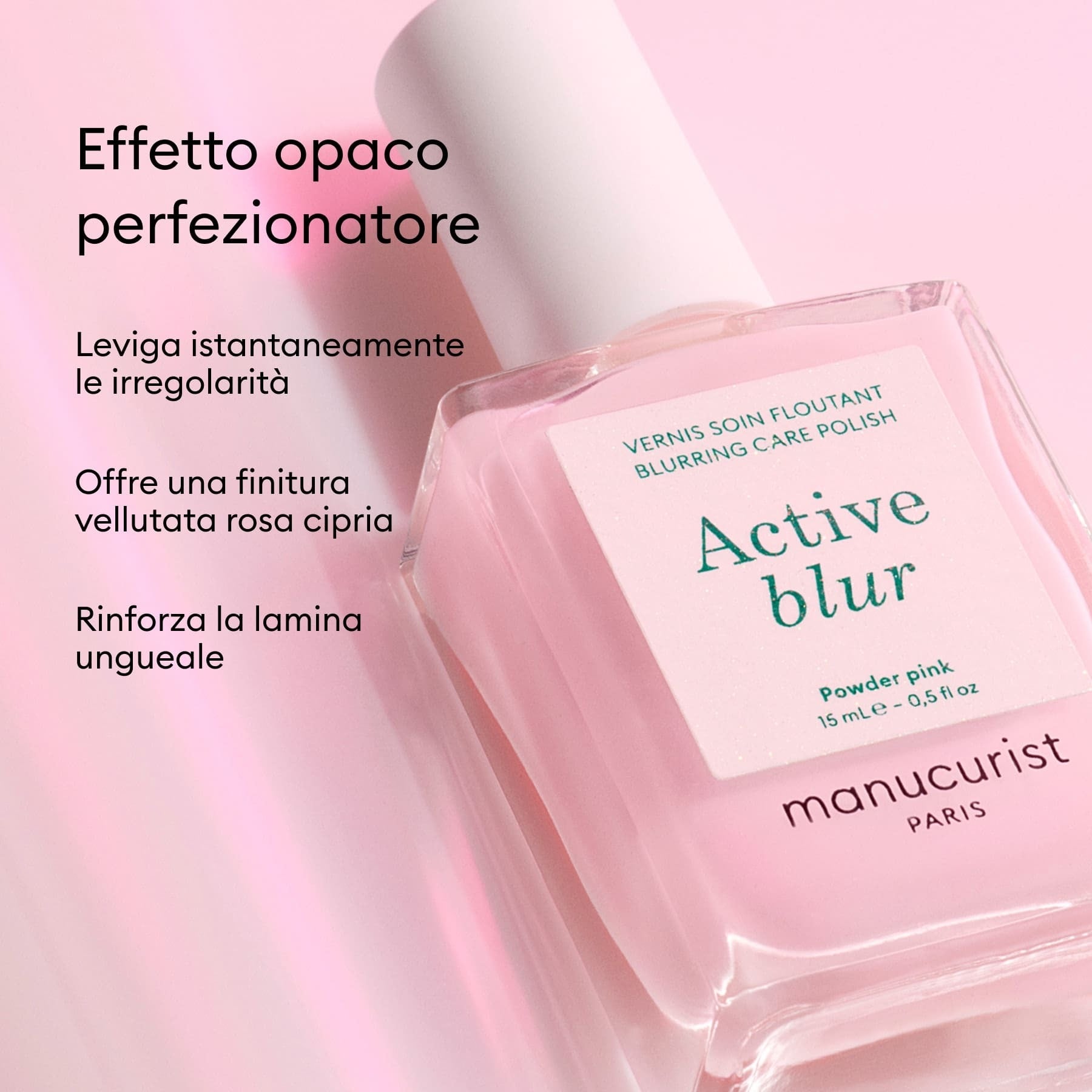 Manucurist Active Blur vernis soin rose poudré mat