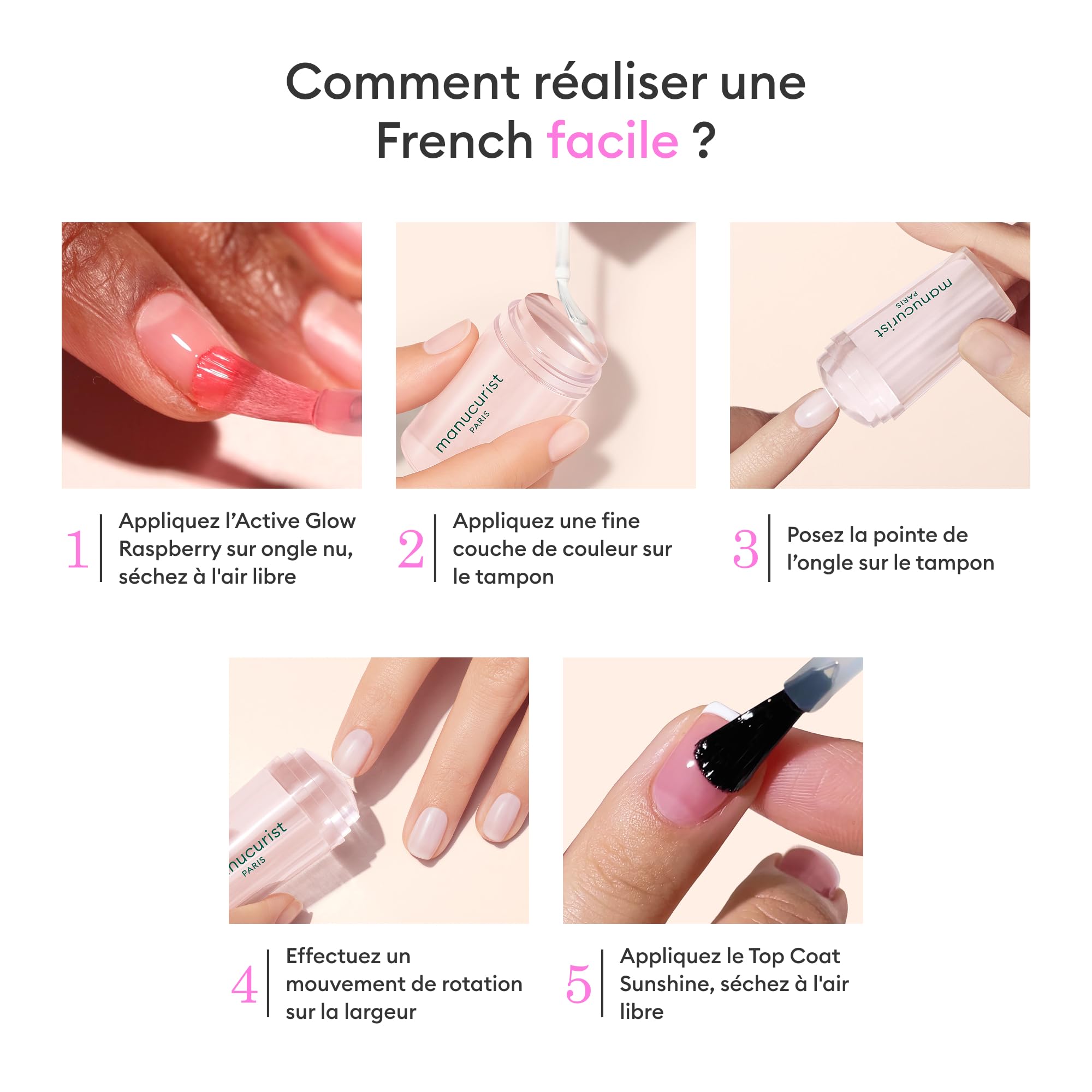 Manucurist Kit French Manucure coffret Active Glow Raspberry Crème