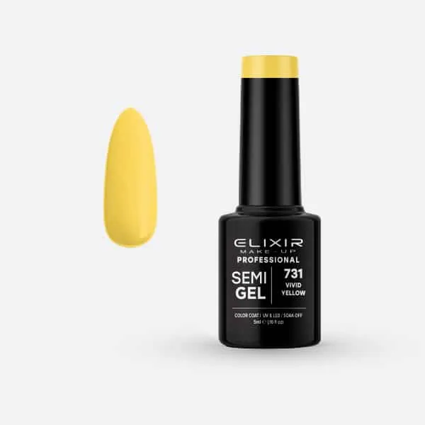 Élixir Semi Gel #731 Vivid Yellow vernis semi-permanent 5ml