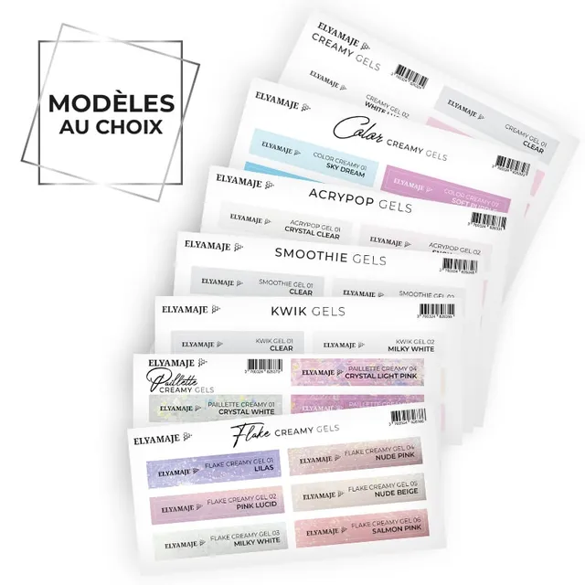 Elyamaje stickers nuancier tips gels adhésifs