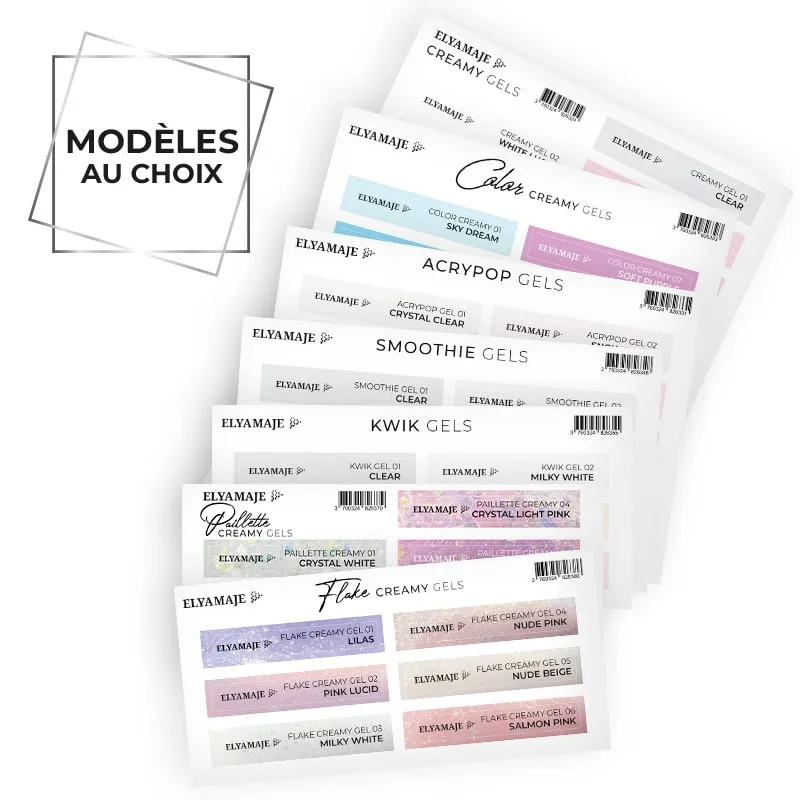 Elyamaje stickers nuancier tips gels adhésifs