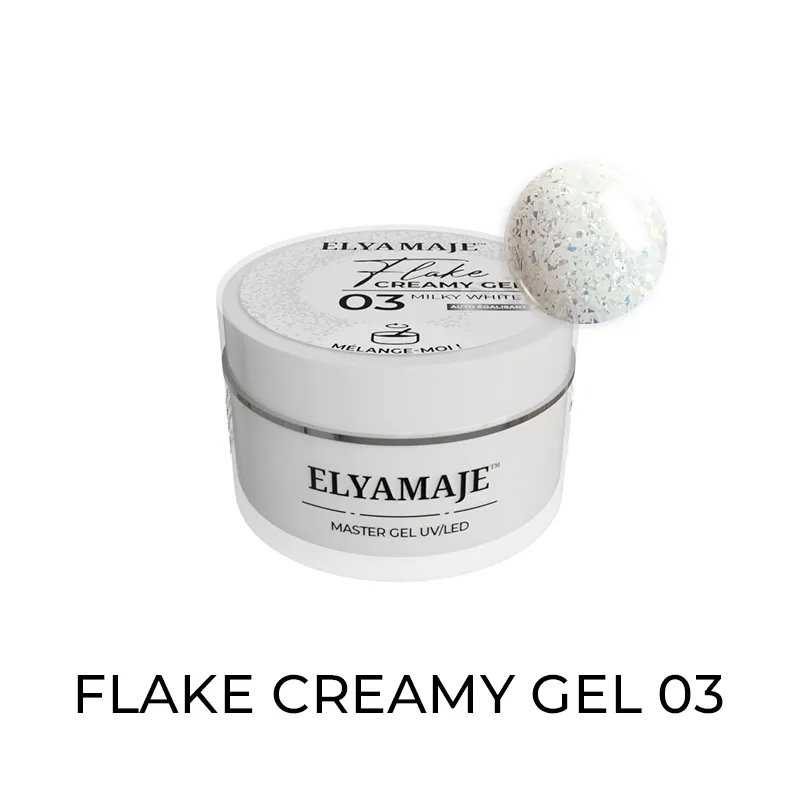 Elyamaje Flake Creamy Gel N°03 Milky White gel