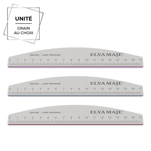 Elyamaje Demi-Lune lime à ongles grain abrasif