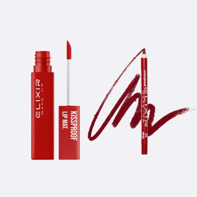 Élixir Kissproof Lip Combo Ios kit lèvres corail longue tenue