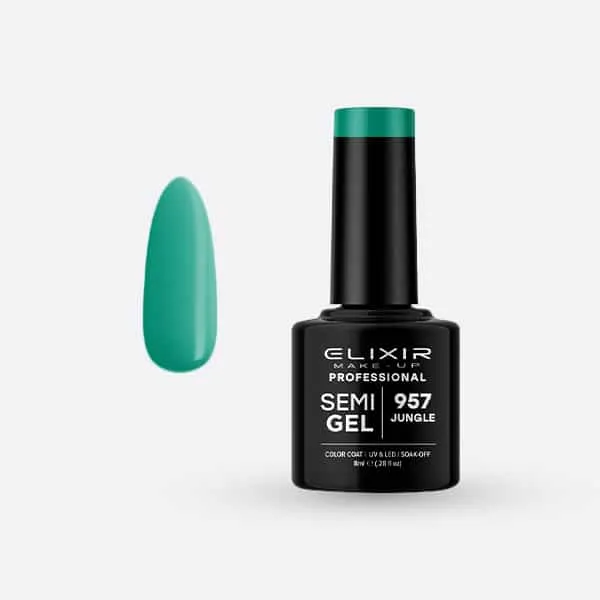 Élixir Semi Gel 957 Vernis Semi-Permanent Vert Jungle 8ml