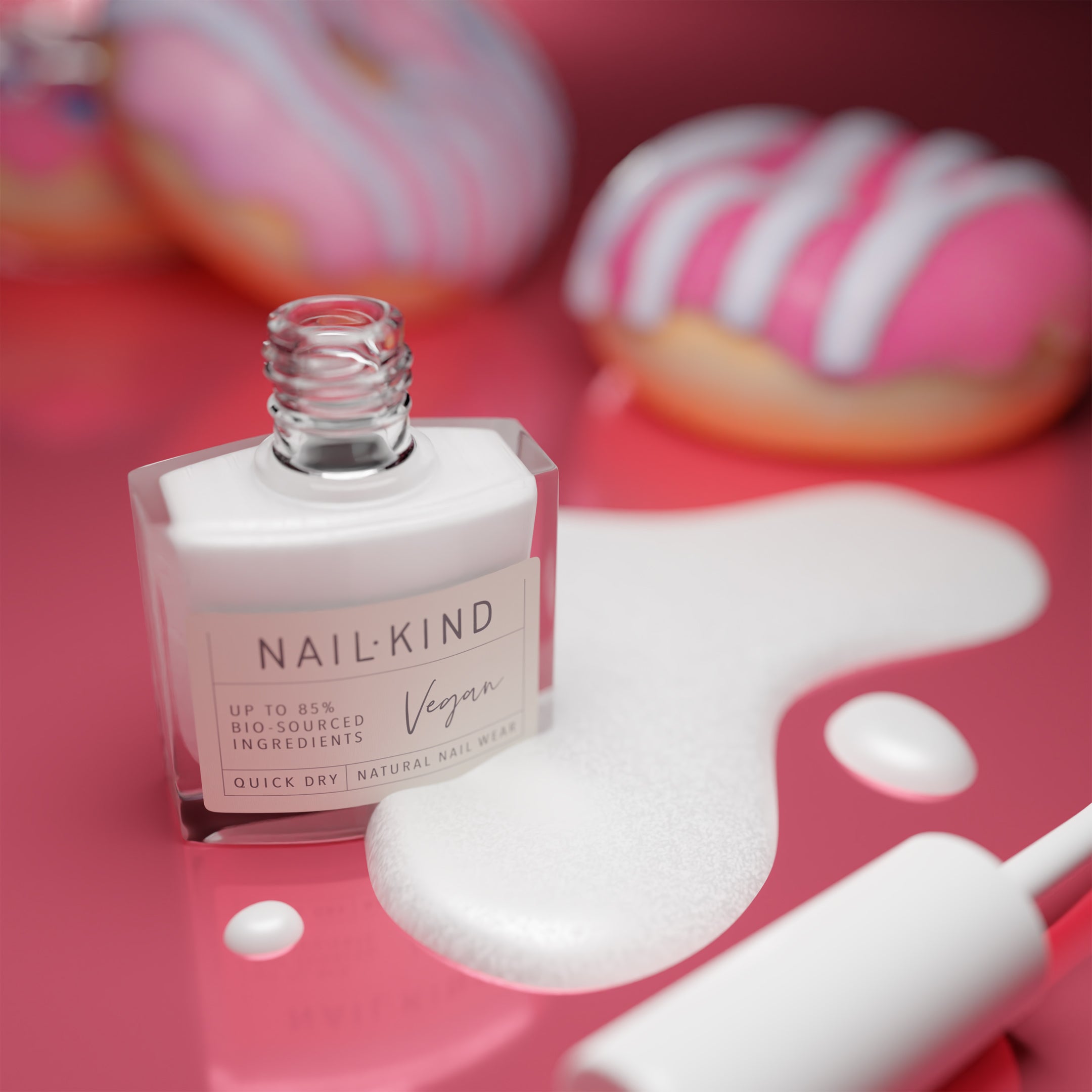 NAIL KIND The Colour Squad Glazed Donut vernis à ongles blanc nacré