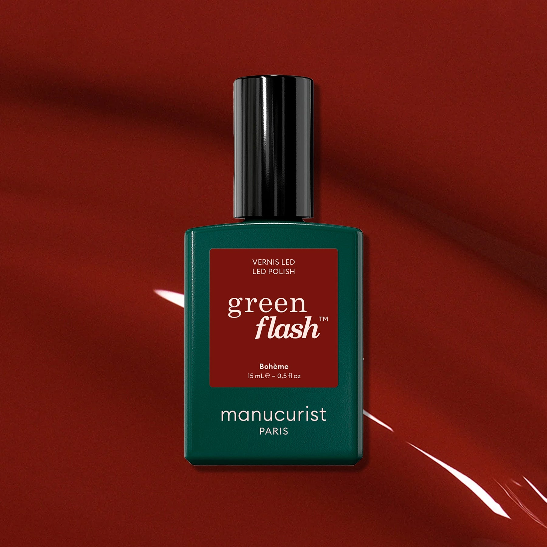 Manucurist Green Flash Bohème vernis semi-permanent rouge marron