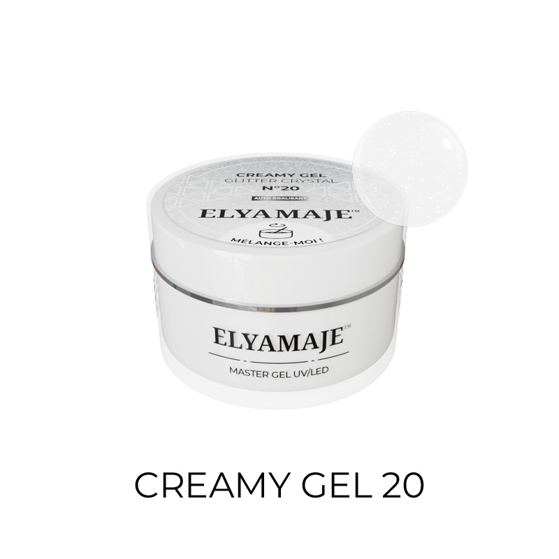 Elyamaje Creamy Gel N°20 gel construction pailleté