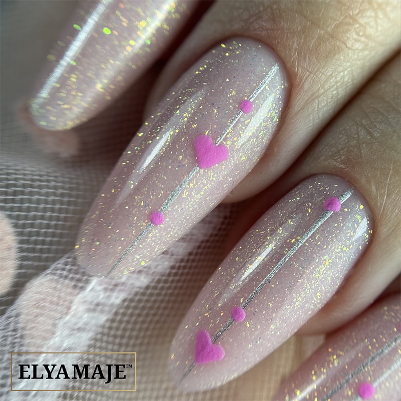 Elyamaje Flake Creamy Gel Nude Pink n°04 gel construction
