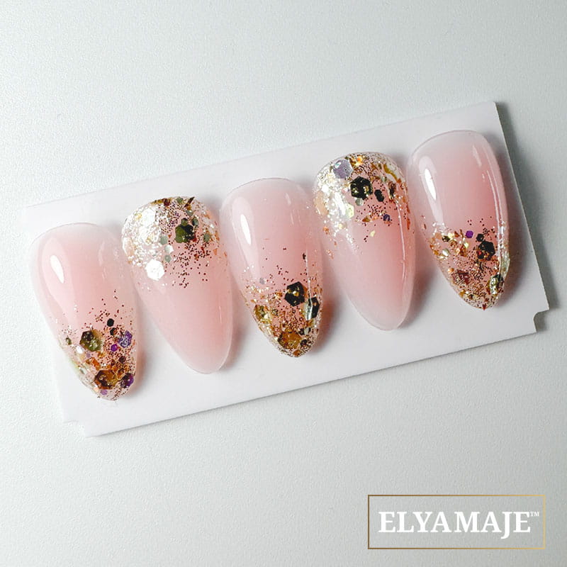 Elyamaje Crystal 4 paillettes ongle irisées