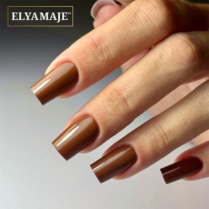 Elyamaje N° 74 vernis semi-permanent Choco Sweet marron