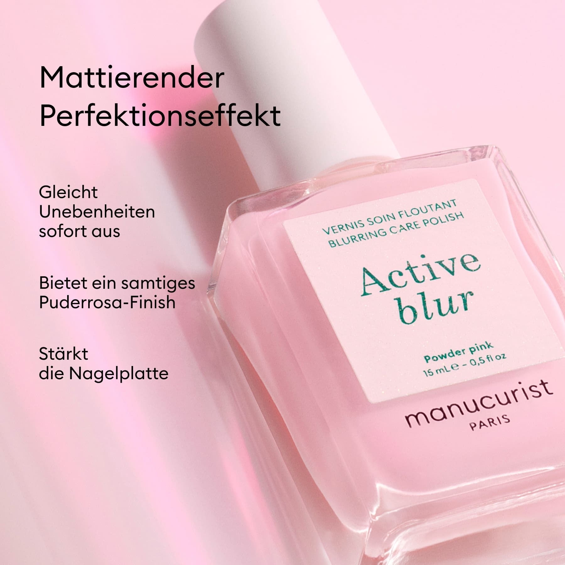 Manucurist Active Blur vernis soin rose poudré mat
