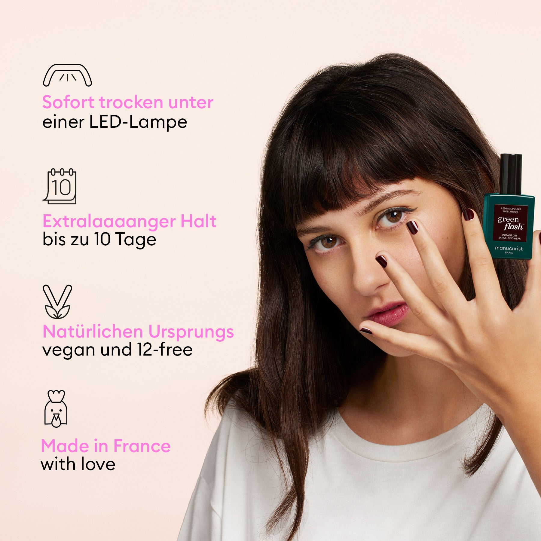Manucurist Green Flash Welcome Kit vernis LED tenue 10j