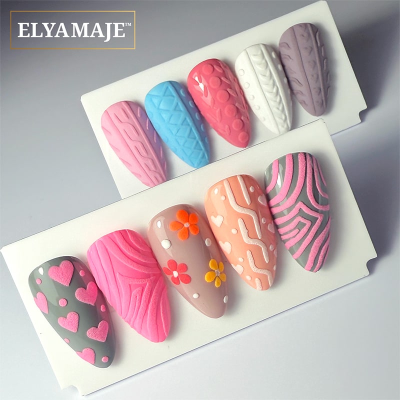 Elyamaje poudre acrylique clear effet 3D