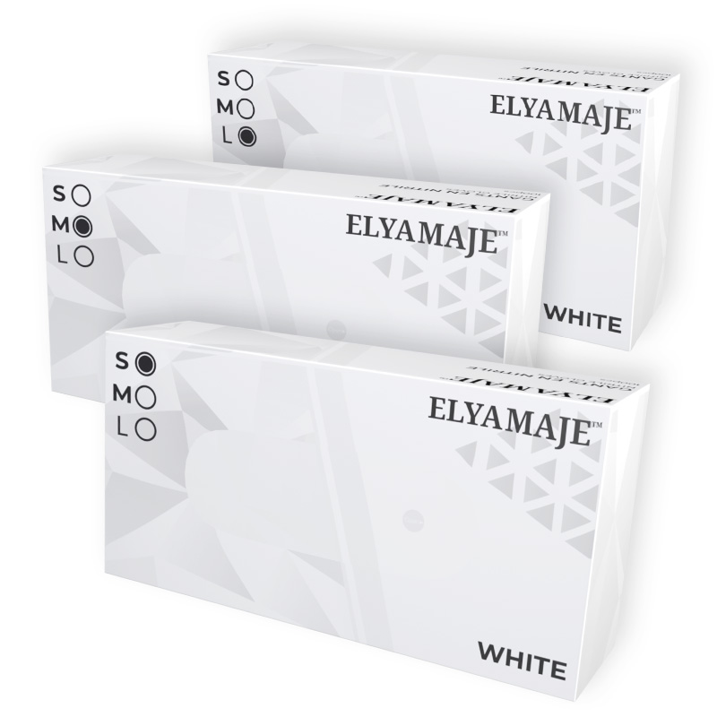 Elyamaje Gants Nitrile White gants blancs jetables résistants