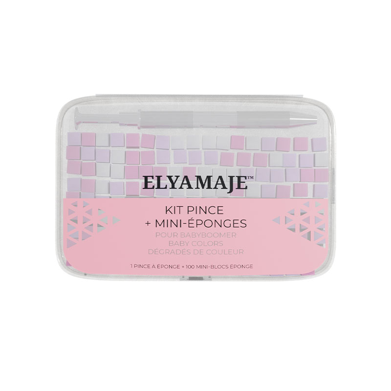 Elyamaje Kit Pince et Mini-Éponges Dégradé Baby Boomer