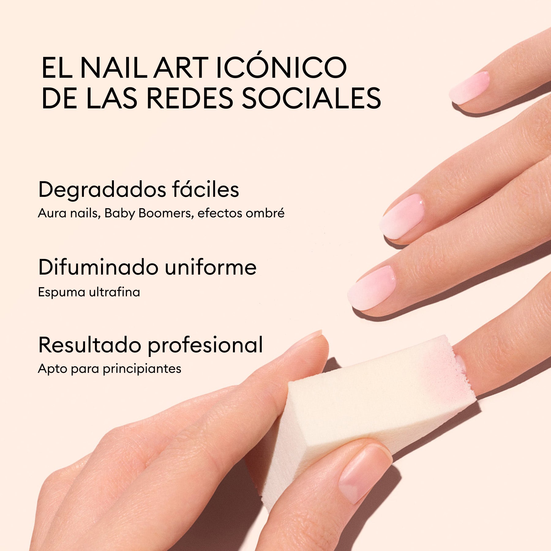Manucurist Éponges Nail Art x4 dégradé aura baby boomer