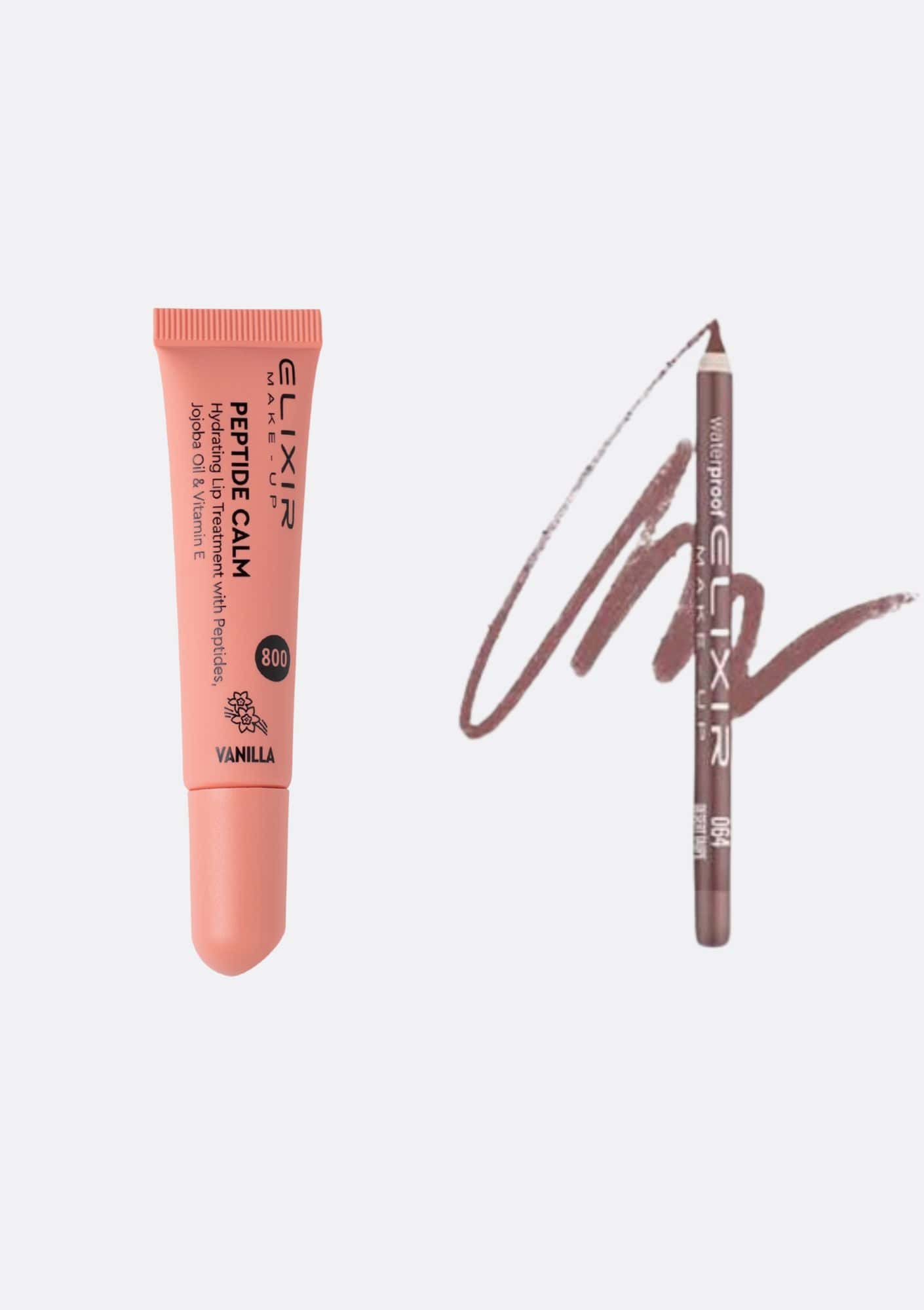 Élixir Peptide Vanilla Velvet combo soin lèvres nude