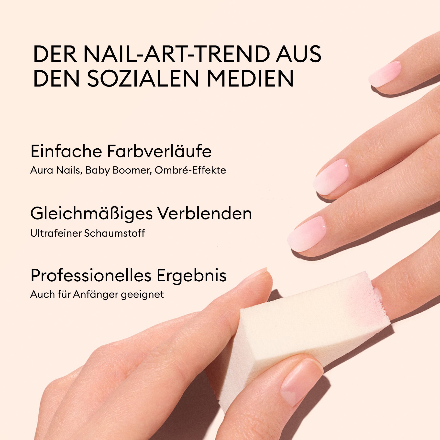 Manucurist Éponges Nail Art x4 dégradé aura baby boomer