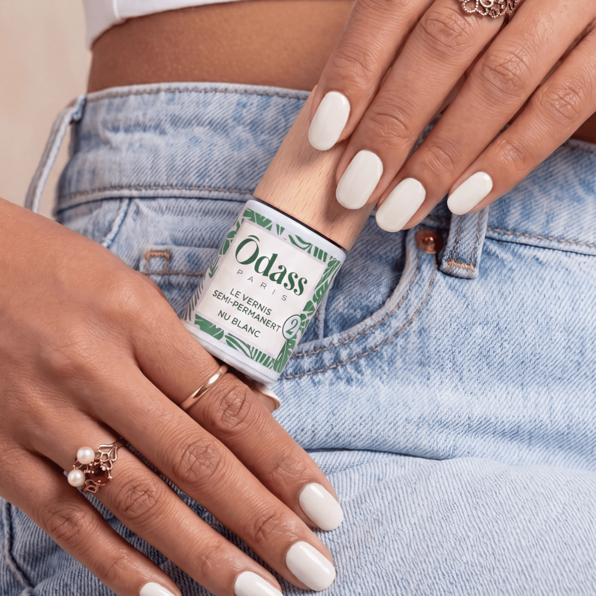 Ôdass Paris semi-permanent vernis nu blanc 10 ml biosourcé