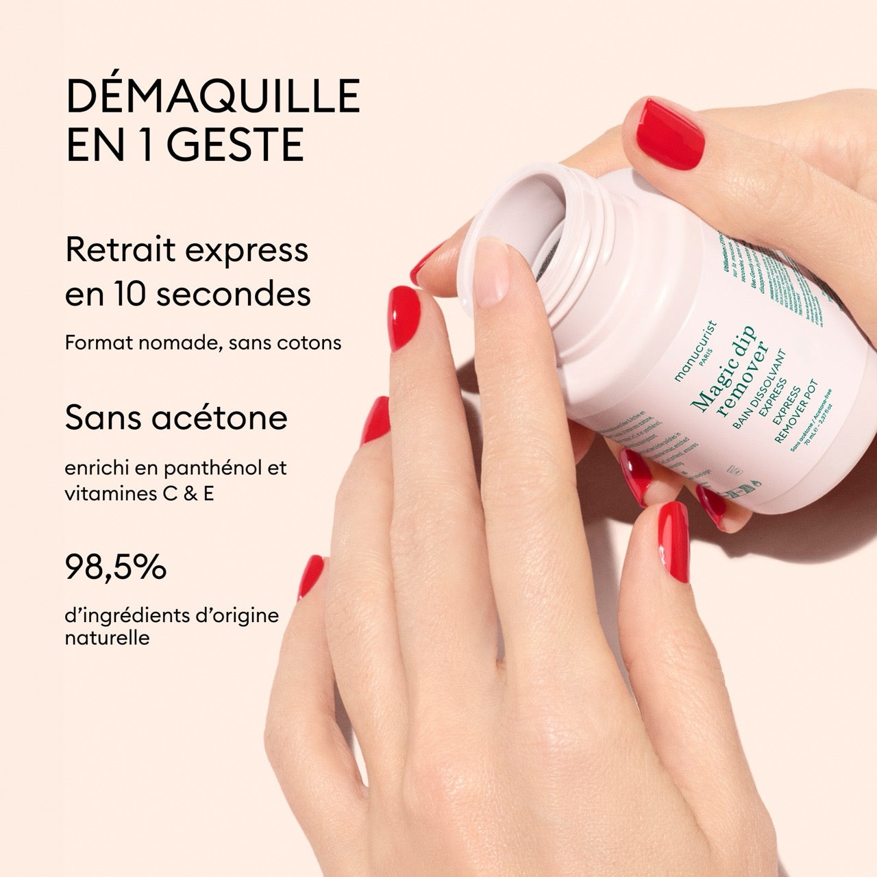 Manucurist Green bain dissolvant express sans acétone