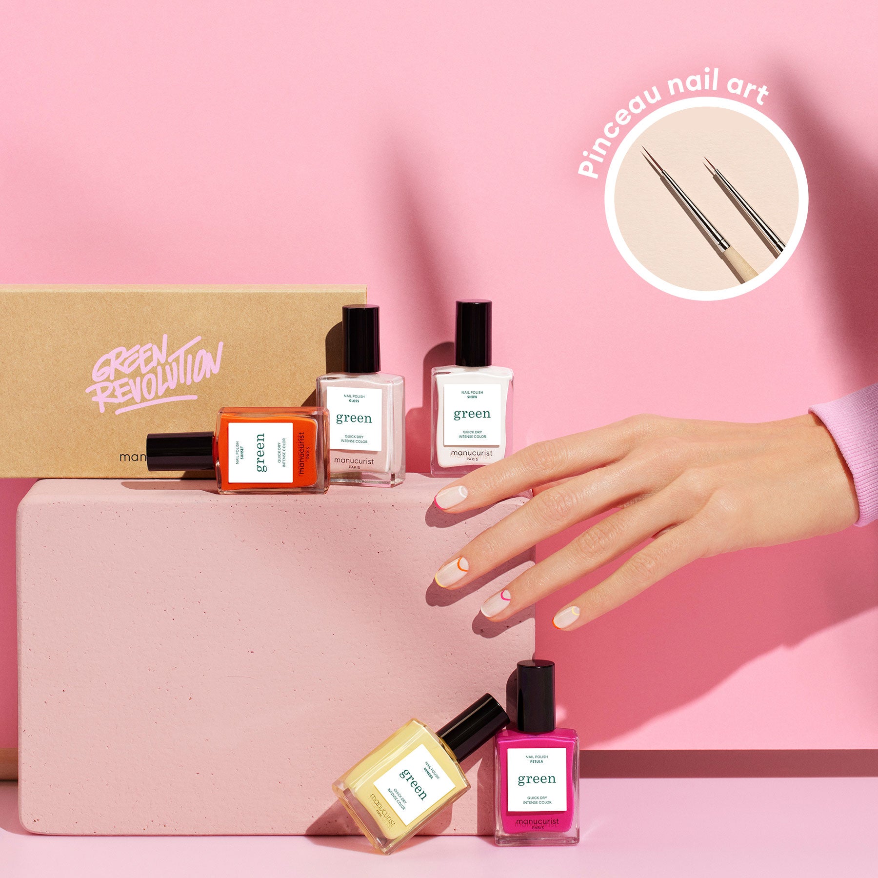 Manucurist Smile coffret vernis Green Flash 5 vernis Yucatán