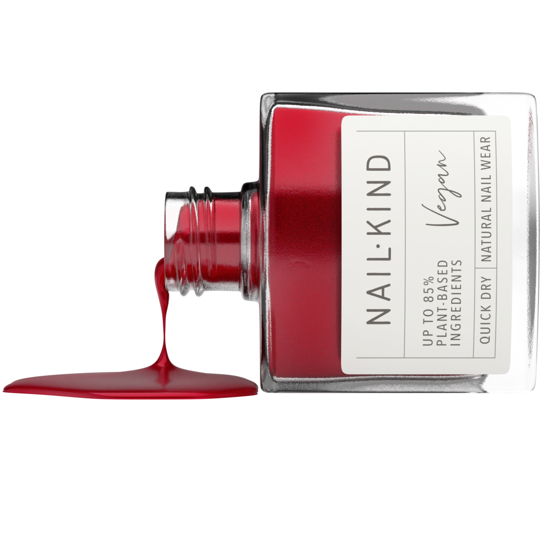 NAIL KIND The Colour Squad Chrome Queen vernis rouge micro-pailleté