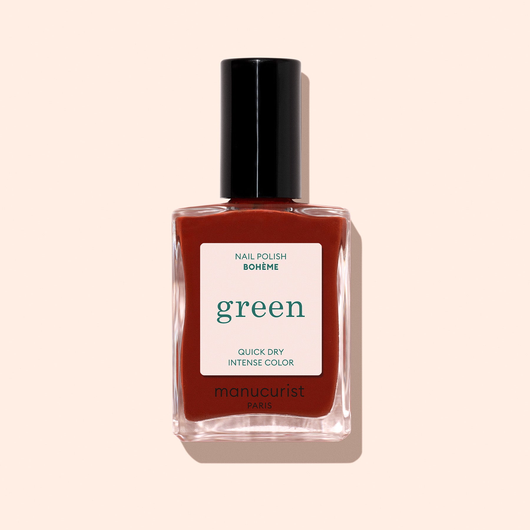 Manucurist Green Bohème vernis à ongles rouge marron opaque