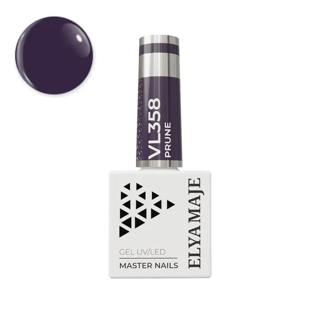 Elyamaje N°358 Prune vernis semi-permanent prune foncé