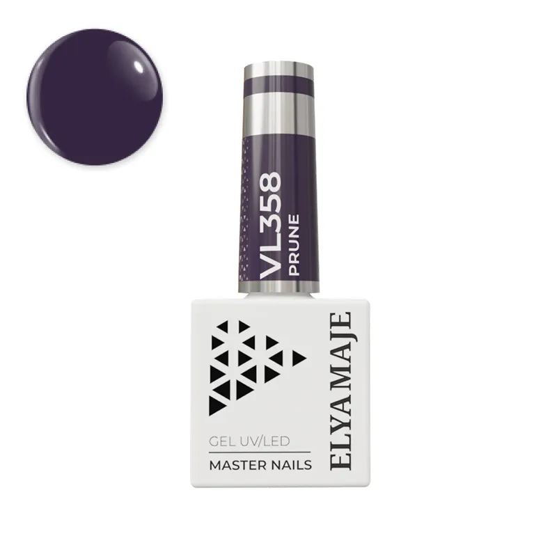 Elyamaje N°358 Prune vernis semi-permanent prune foncé