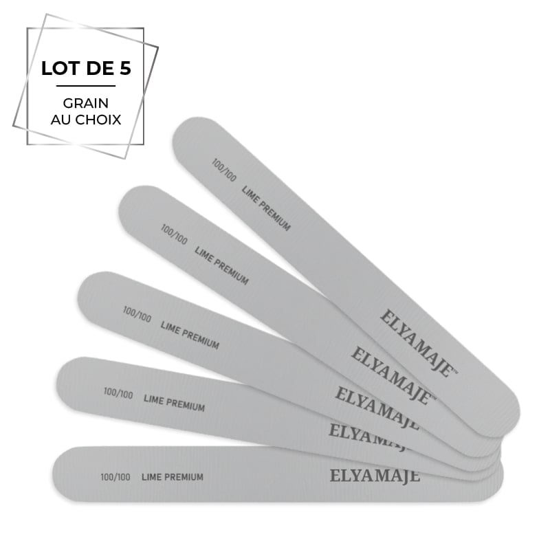 Elyamaje Lime Droite Lime à Ongles x5 Façonnage Gel