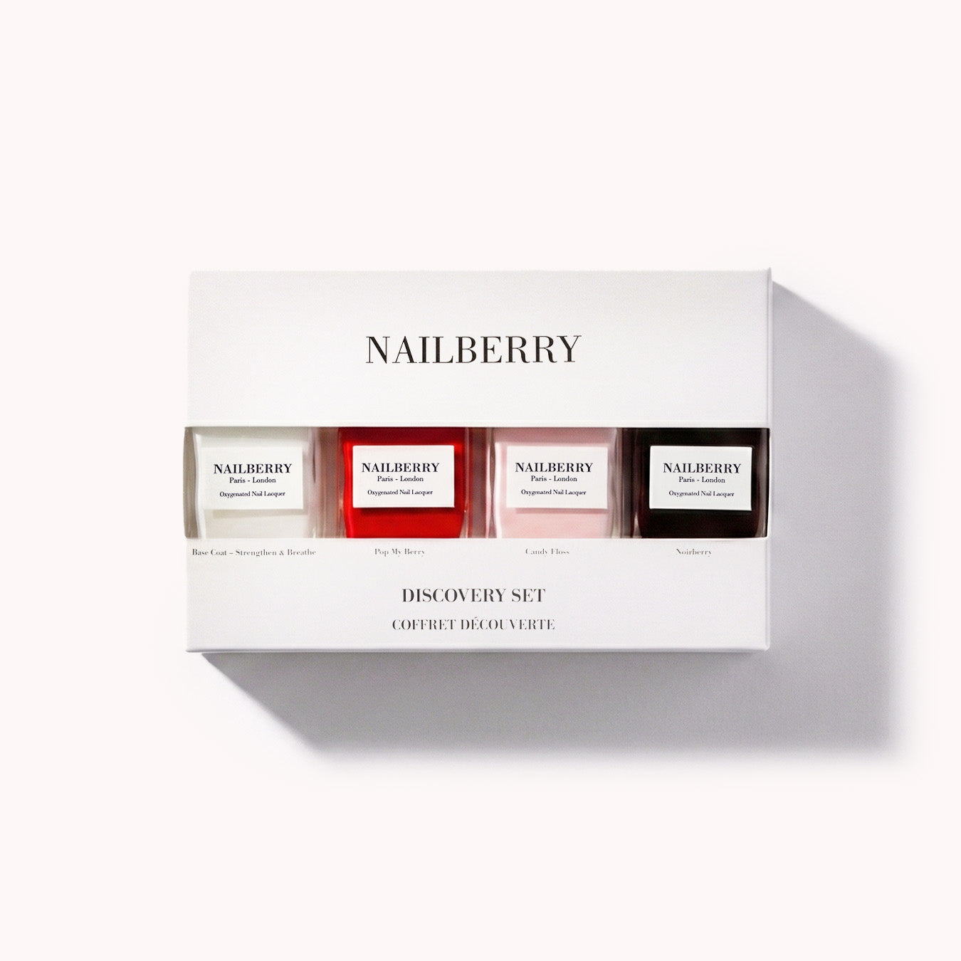 Nailberry Discovery Set coffret vernis 4x10ml nude rouge noir