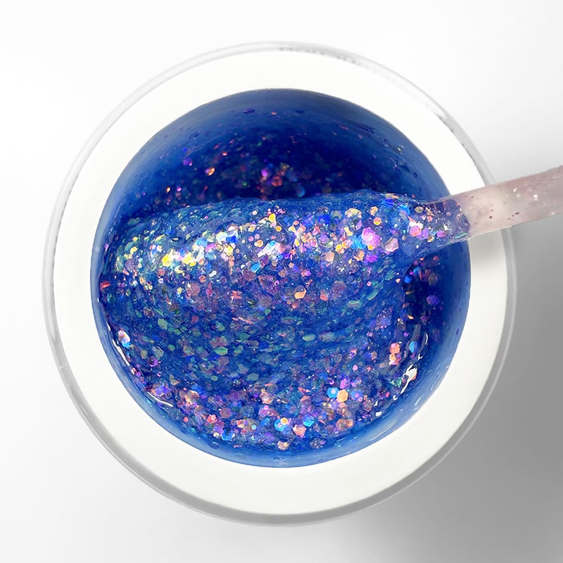 Elyamaje Paillette Creamy Gel n°03 gel UV Crystal Bleu pailleté
