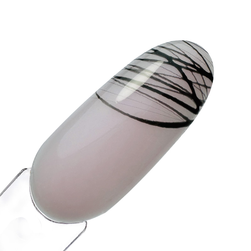Elyamaje Spider Gel 01 Dark Black gel nail art noir lignes fines