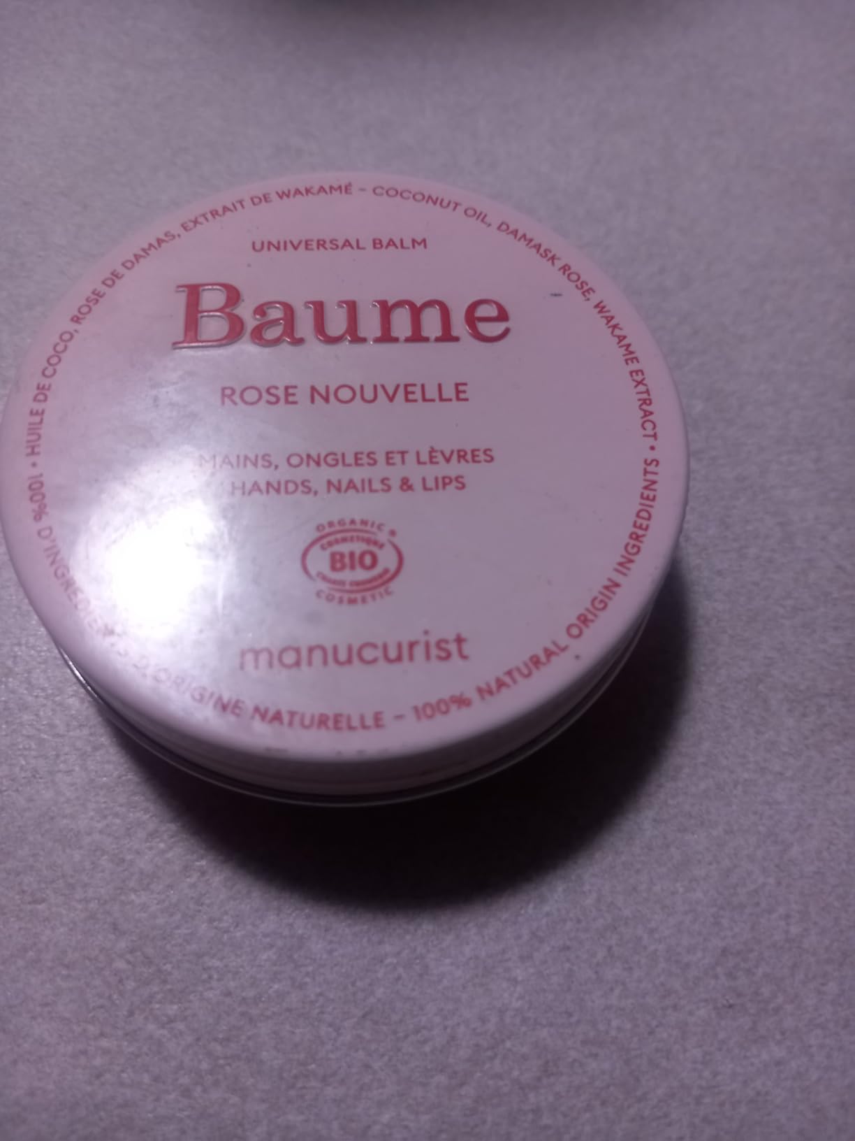 Manucurist Baume Rose soin multi-usage lèvres ongles