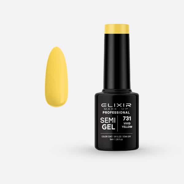 Élixir Semi Gel #731 Vivid Yellow vernis semi-permanent 5ml