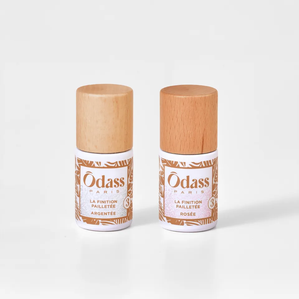 Ôdass Paris Duo Finition Pailletée Rosée Argentée vernis 2x10ml
