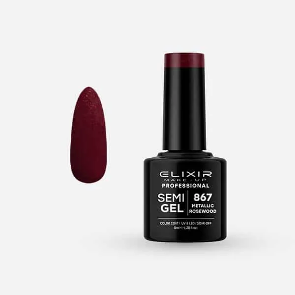 Élixir Semi Gel #867 vernis semi-permanent rosewood 8ml