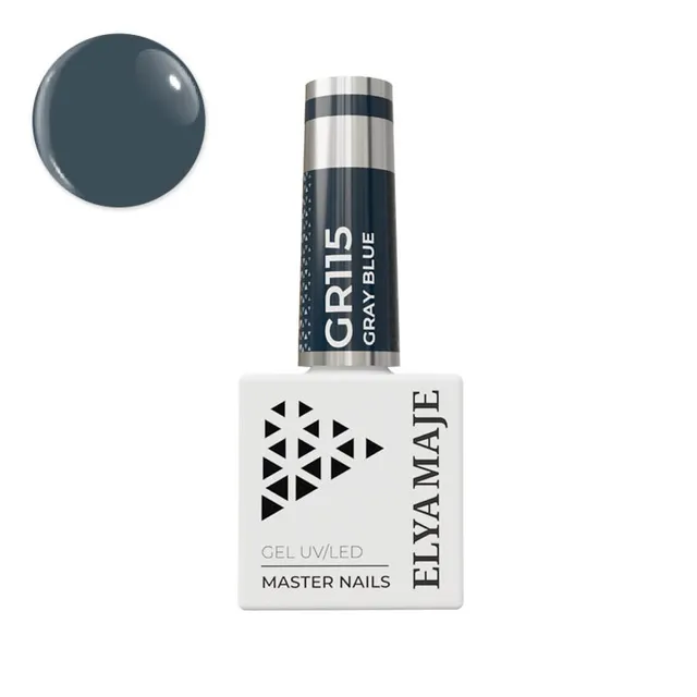 Elyamaje N°115 Gray Blue vernis semi-permanent gris bleu couvrant