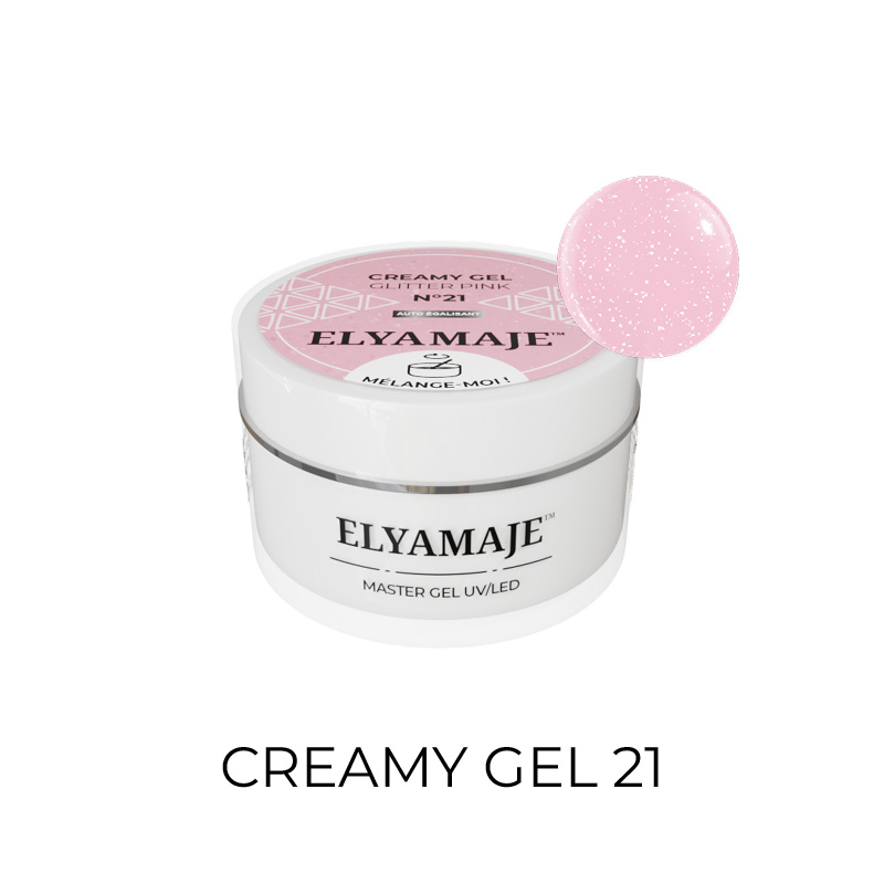ElyaMaje Creamy Gel Glitter Pink n°21 gel pailleté