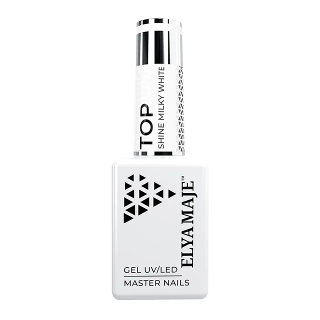 Elyamaje Top Flouteur Shine Milky White top laiteux