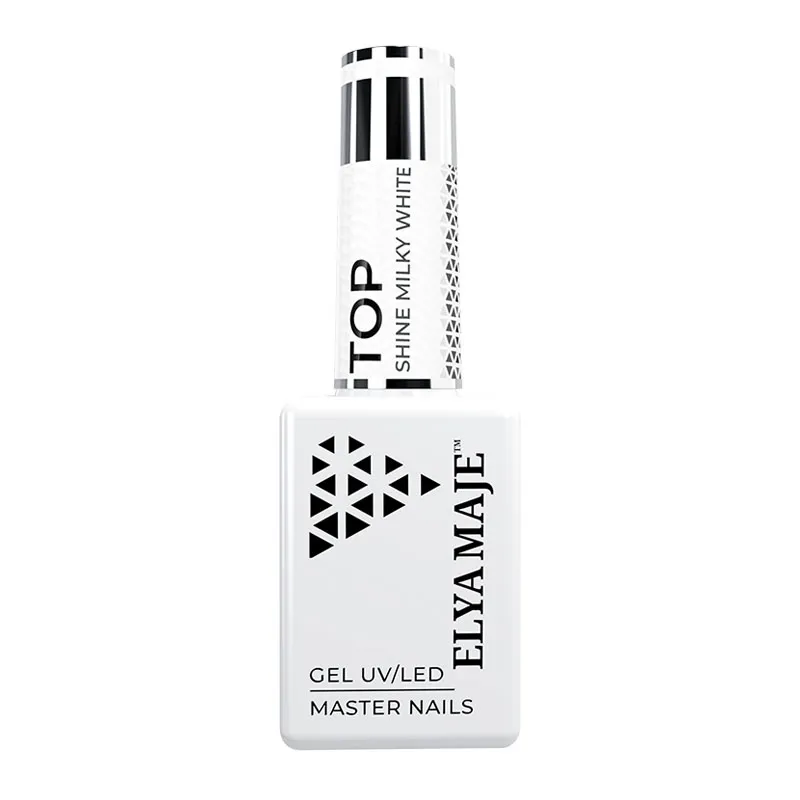 Elyamaje Top Flouteur Shine Milky White top laiteux