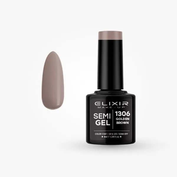 Élixir Semi Gel #1306 vernis semi-permanent Golden Brown 8ml marron