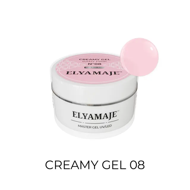 Elyamaje Creamy Gel N°8 Baby Pink Gel UV adhérent