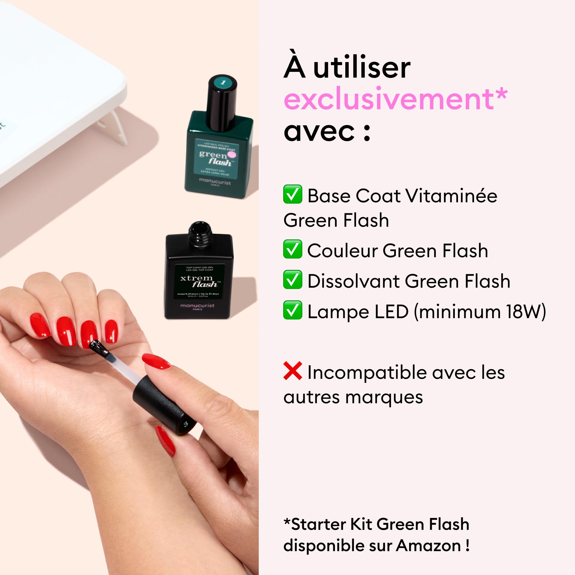 Manucurist Xtrem Flash top coat gel semi-permanent brillant